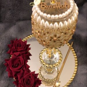 Doodh Pilai Ceremony Glass Set – 4-Piece Customized Wedding Set